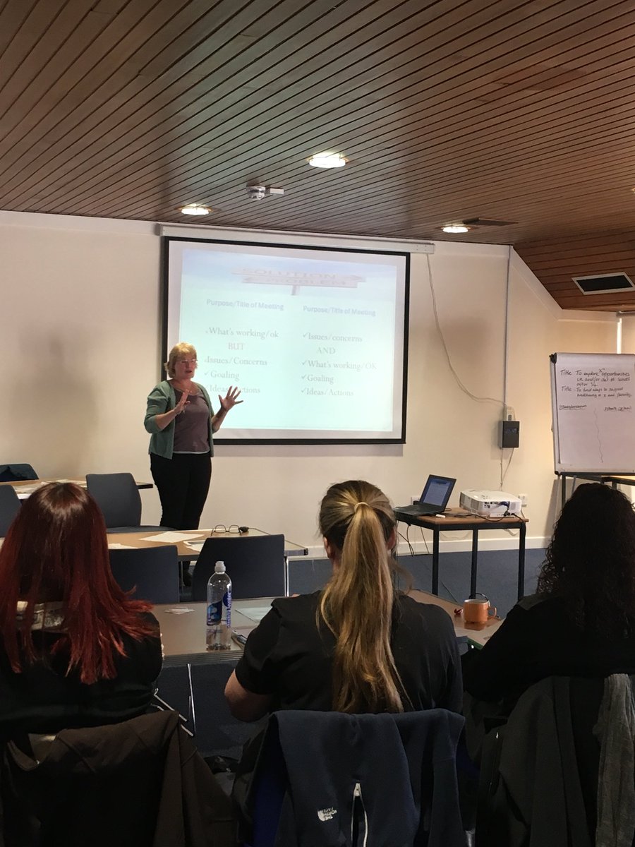 Gail replacing ‘but’ with ‘and’ - and linking it to why we always hear the pain first. Solution Oriented goaling a breeze for today’s group!