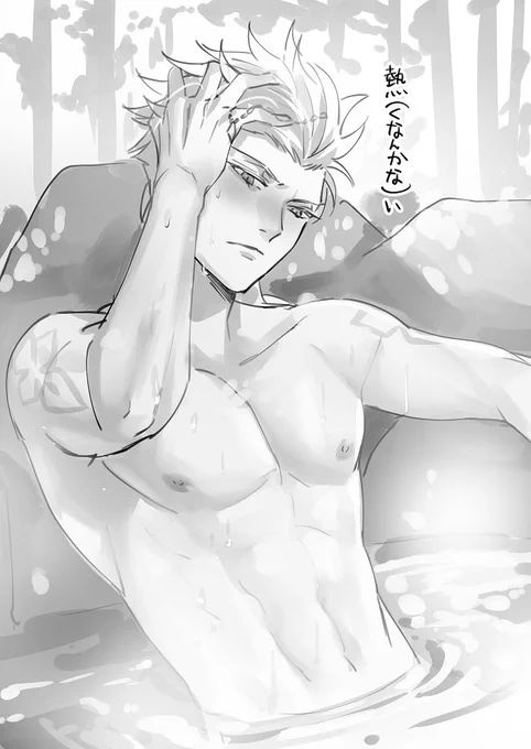 > 温泉で前髪をかきあげてオールバックになっているキャスギル

それは私も見たい… 