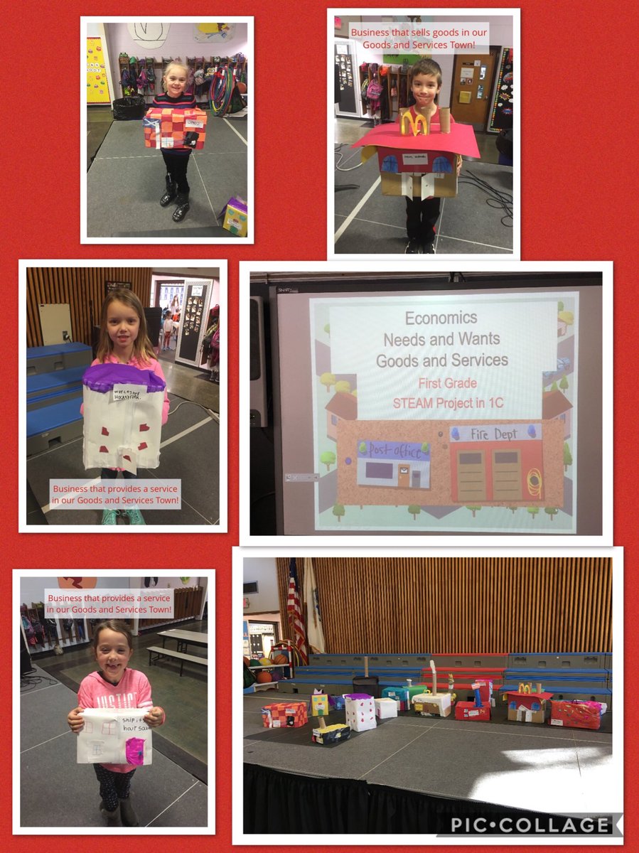 welcometo1C's tweet photo. Economics unit STEAM project. Students learned about needs and wants, goods and services!#gpschat #firstgradeSTEAM https://t.co/SIJuTtliKw