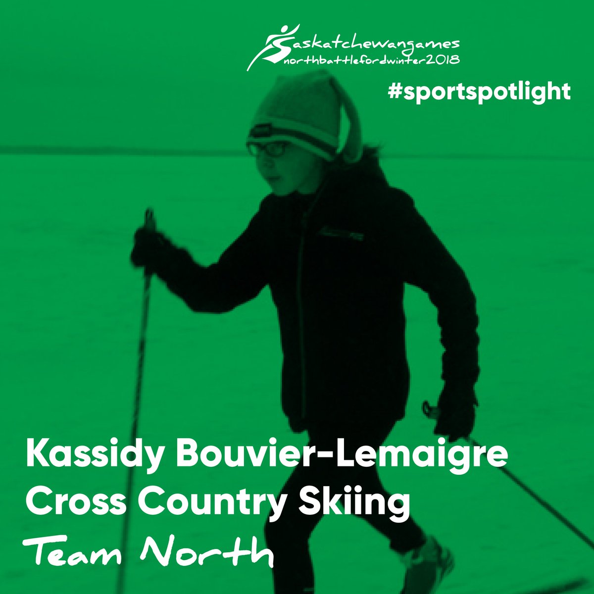 saskgames's tweet photo. 2⃣5⃣ days out from the @2018SaskGames in @citynb! Our #SportSpotlight today is all about #CrossCountrySkiing, featuring 2-time #SaskGames alumna Kassidy Bouvier-Lemaigre from Team North! 🎿
Read Kassidy's interview here: https://t.co/6SnTh2wCDn
#CelebrateWintersBest #2018SWG https://t.co/FdLAJOvmoW