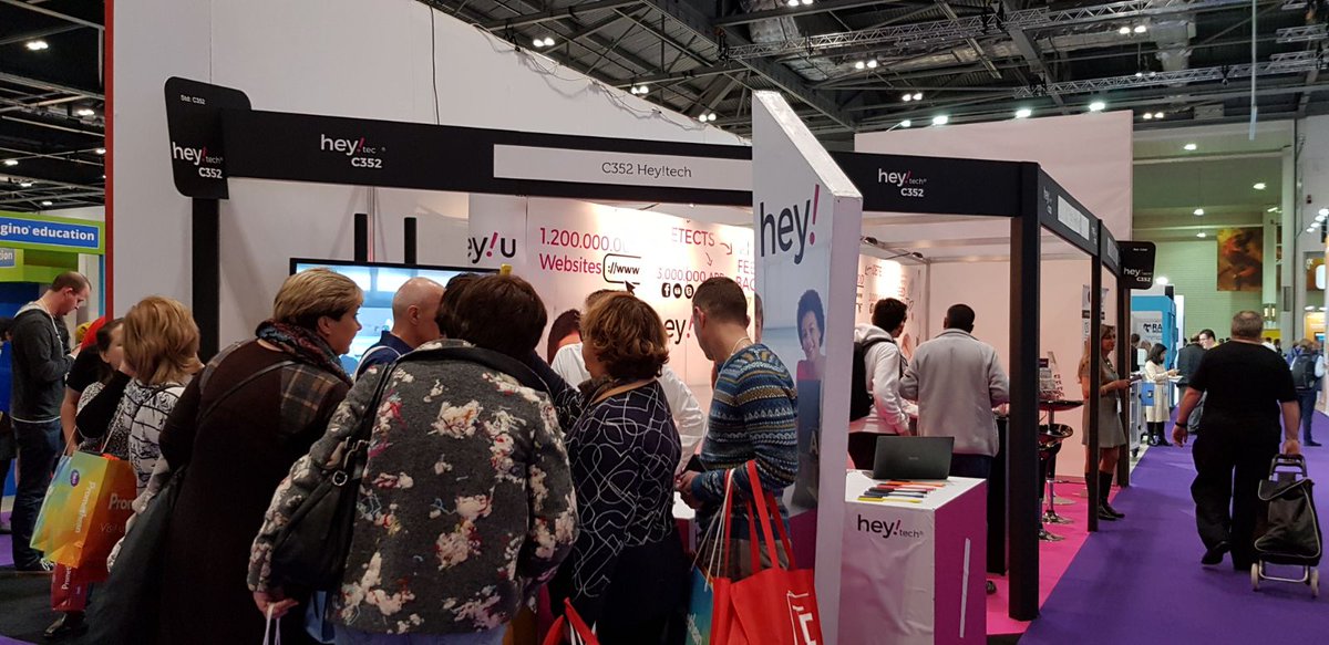 heytech_es's tweet photo. We are so excited to see you at @Bett_show! Exciting products and solutions for students and educators. Find us at stand C352. See U!!! #bett2018 https://t.co/8BYVmVLMPL