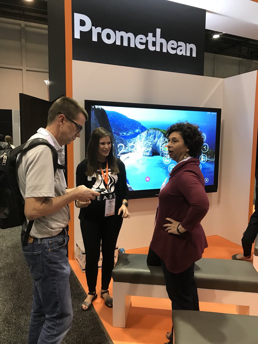 Promethean's tweet photo. What a great start at the Promethean booth at #FETC18, #Promethean, #ActivPanel, #ActivConnectG, #ActivPaneliSeries, #PrometheanEscape, #ClassFlowLove, #LearnClassFlow https://t.co/nsh9N01Vtz