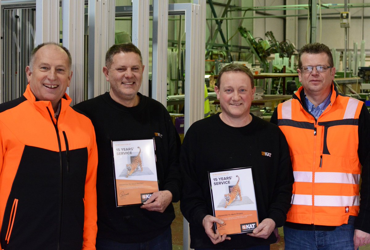 Well done Simon Watchorn &amp; Martin Burgess. Both completed 15 years service at KAT.  Must be nice people there. A Superior Animal Altogther ow.ly/JDhX30hYFKV