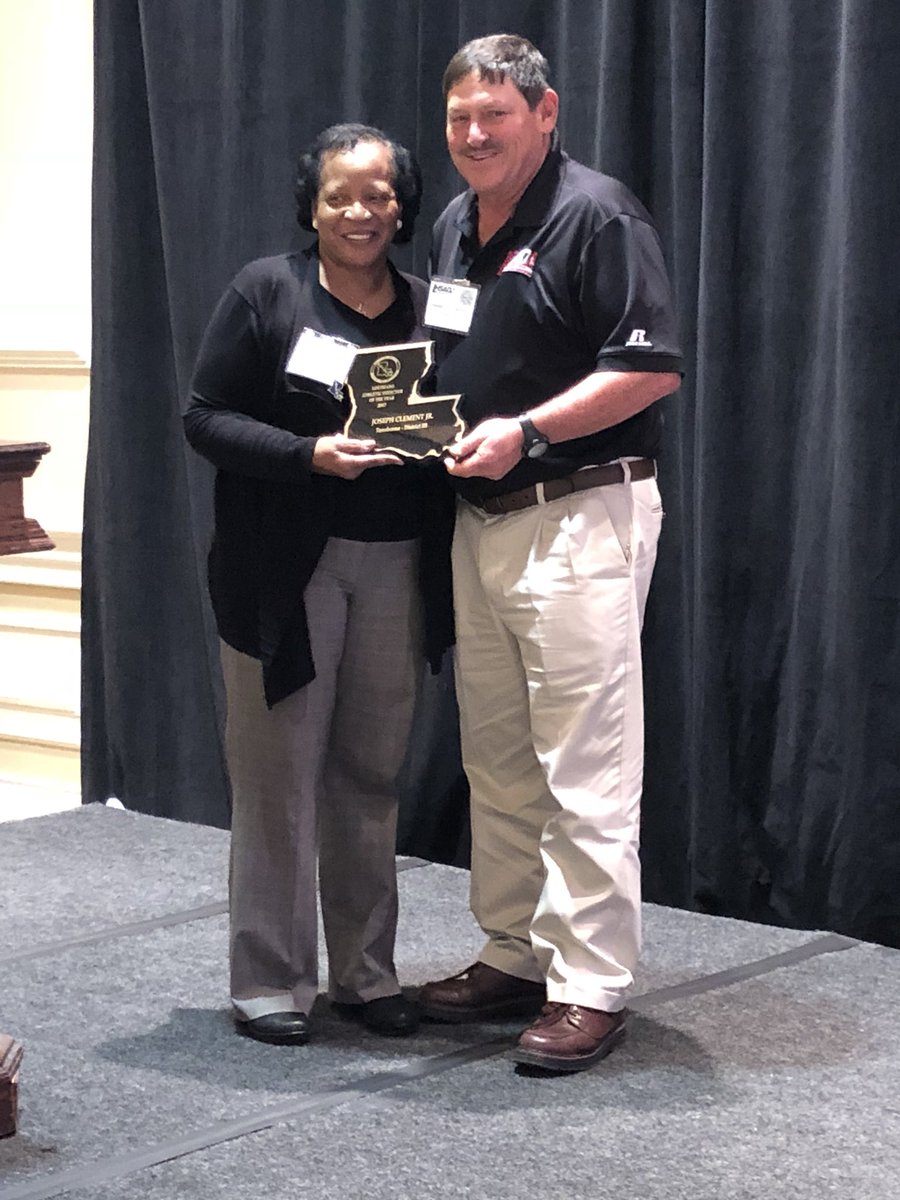 Principal_THS1's tweet image. Congrats Coach Clement on being the 2017 Louisiana Athletic Director of the Year!