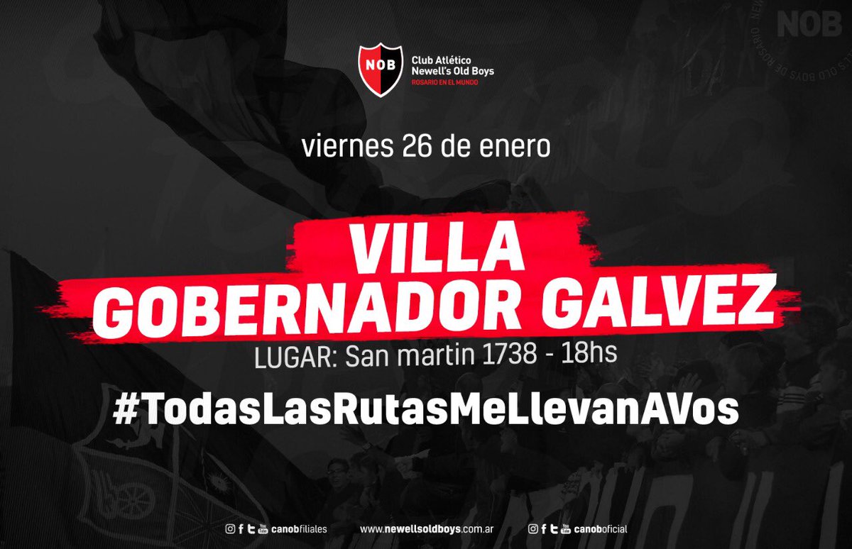 Newells's tweet photo. Este viernes la oficina móvil de atención al socio estará en Villa Gobernador Gálvez.

¡Todas las rutas me llevan a vos! 🔴⚫️ https://t.co/g3MCvbQK73