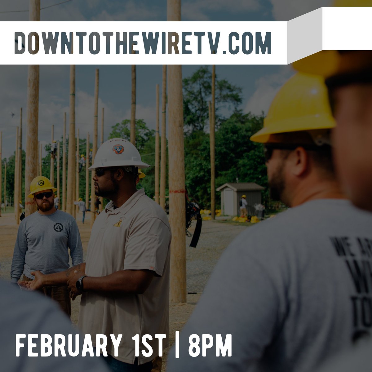 downtothewiretv's tweet image. "Down to the Wire: Inside the Pole Circle" premieres next Thursday, February 1st at 8pm! Join us for this 5 part series following one pole circle through a semester at Southeast Lineman Training Center. See the full trailer at downtothewiretv.com