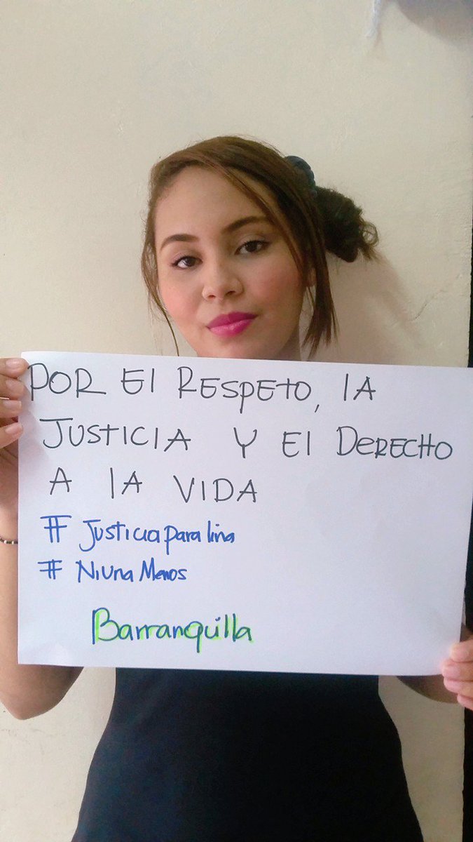 AndreaVillalob7's tweet photo. "Por el respeto y la justicia" Desde #Barranquilla apoyando #ViolenciaDeGenero #NiUnaMenos #JusticiaparaLina #nomasfeminicidios #AlertaNaranjaPorViolenciaContraLaMujer https://t.co/uXv23CxuJY