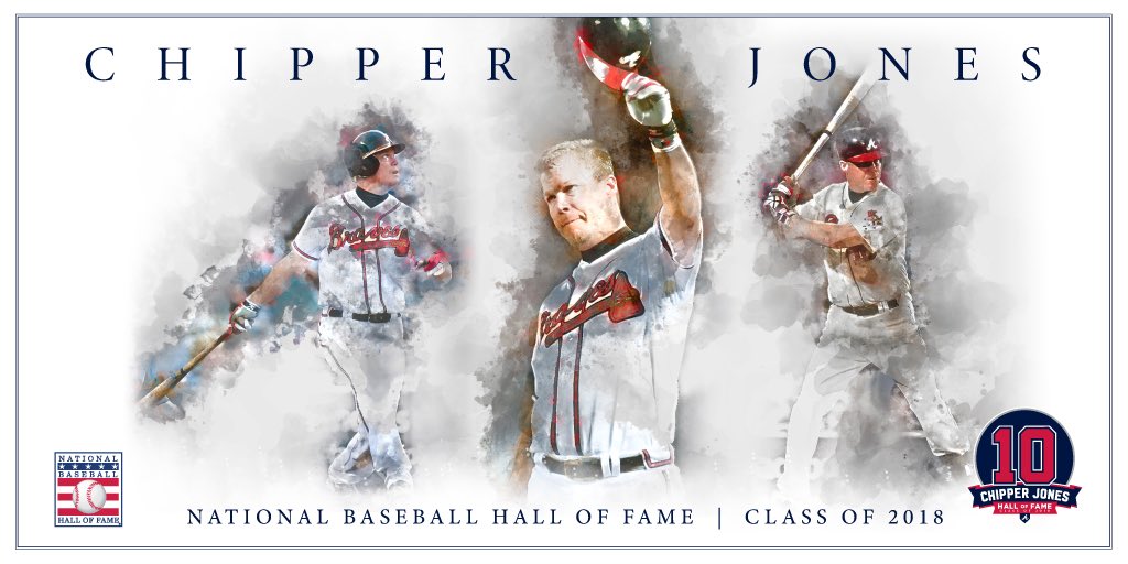 Braves's tweet image. Legend.
Lifelong Brave.
Hall of Famer.

Welcome to Cooperstown, @RealCJ10! 

#ChipperHOF