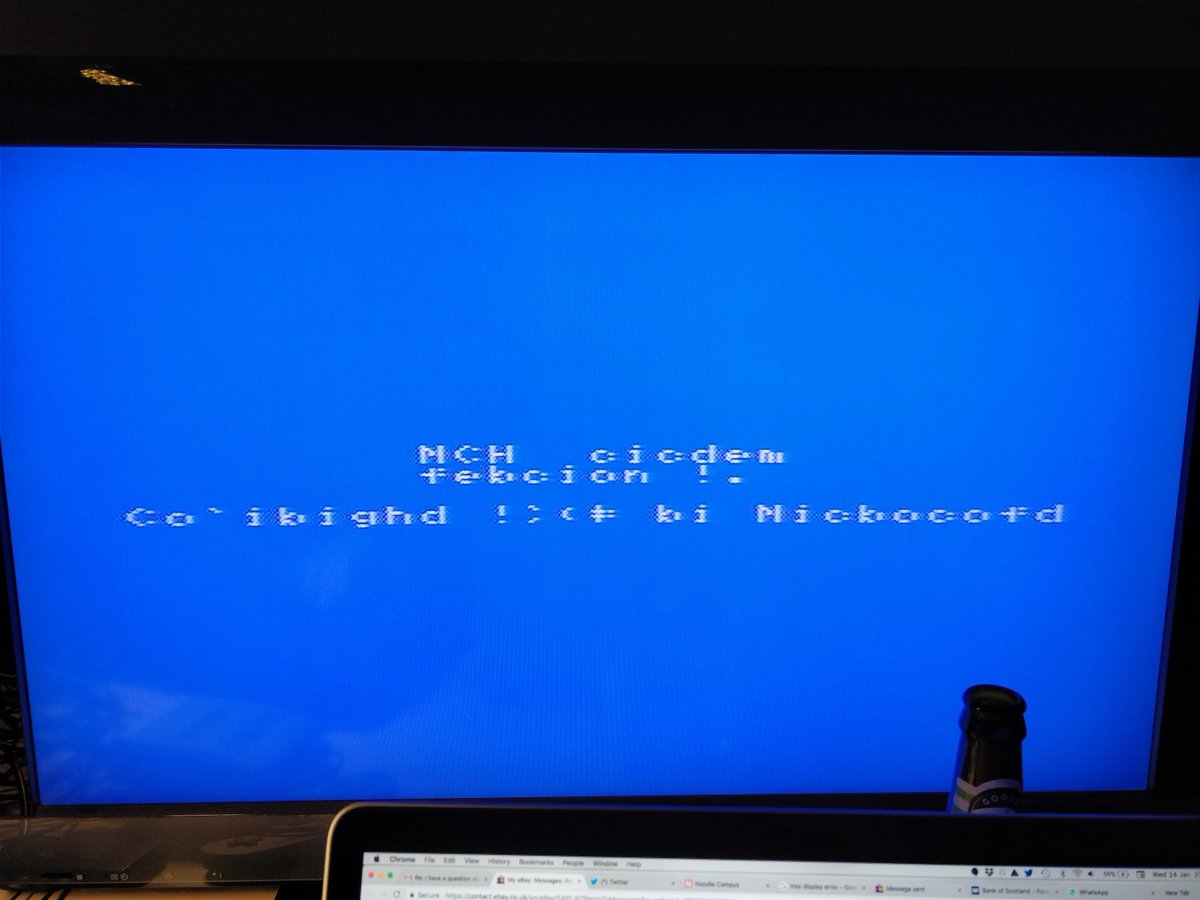 ardavey's tweet image. Well this is extremely disappointing.

First pic should say &quot;Copyright 1983 by Microsoft&quot;.

#MSX #HitBit #OldComputerProblems