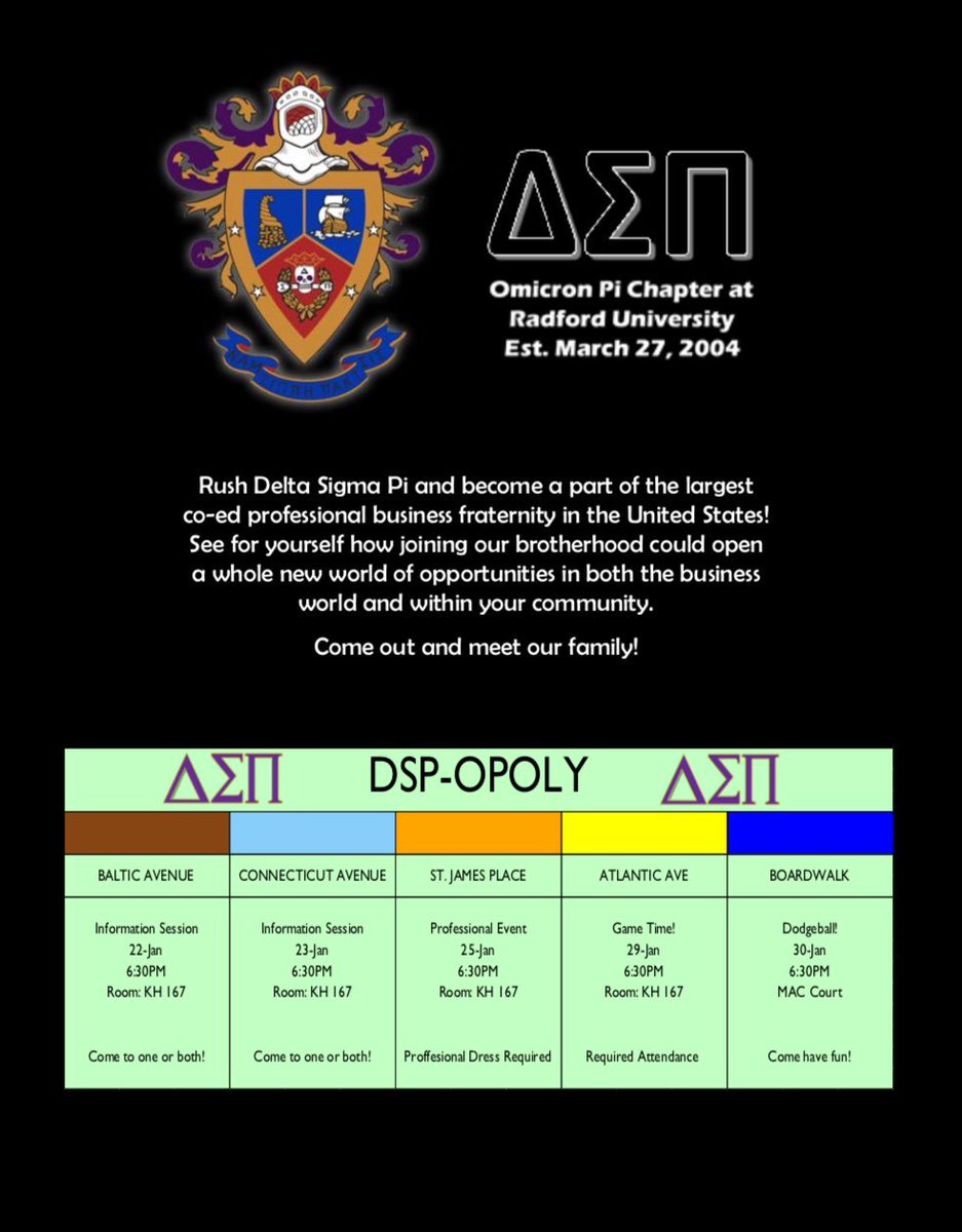 Delta Sigma Pi | RU (@dsp_radfordu) on Twitter photo 