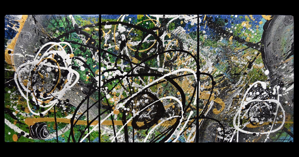 JonBransky's tweet image. Pelagic Swirl. 3 panel acrylic on canvas. 27" x 12"
#abstractpainting #abstractart #abstract #contemporaryart #mixedmedia