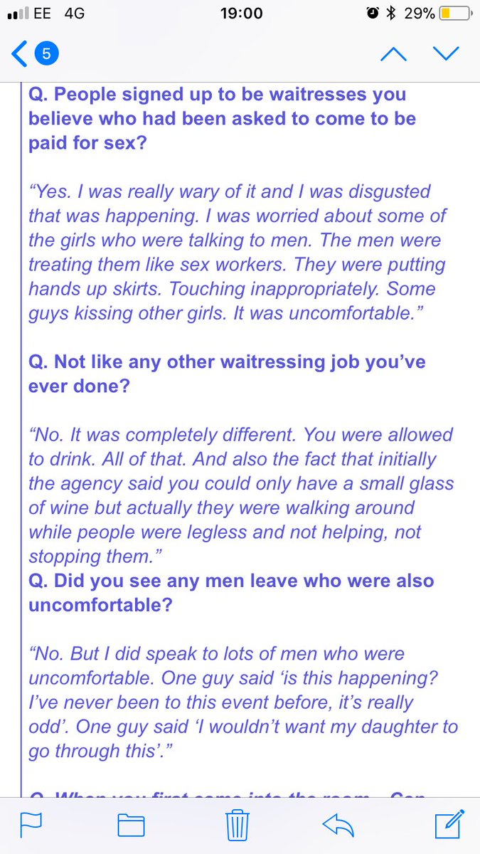 Interview with President’s Club dinner waitress by <a href="/itvnews/">ITV News</a>. One guest said he was glad his daughter wasn’t there. But he didn’t walk out