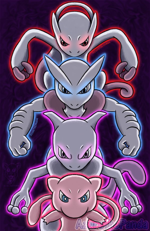 X 上的Azure 💙☁️：「It's finally finished! Mew and the different variation of  Mewtwos! #pokemon #mew #pokemonmew #mewtwo #megamewtwox #megamewtwoy   / X