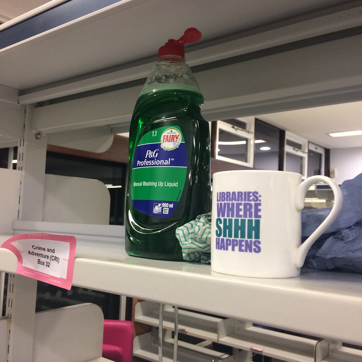 Just your usual #librarylife photo - evening cleaning of empty shelves #standard 

#HitLibRefurb #libraryrefurbishment