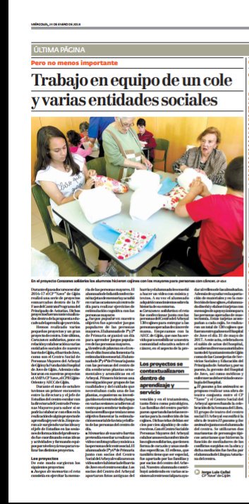 CpXove's tweet photo. Artículo publicado en el periódico Magisterio sobre APS en el CP Xove. https://t.co/Oly8tz8AXX