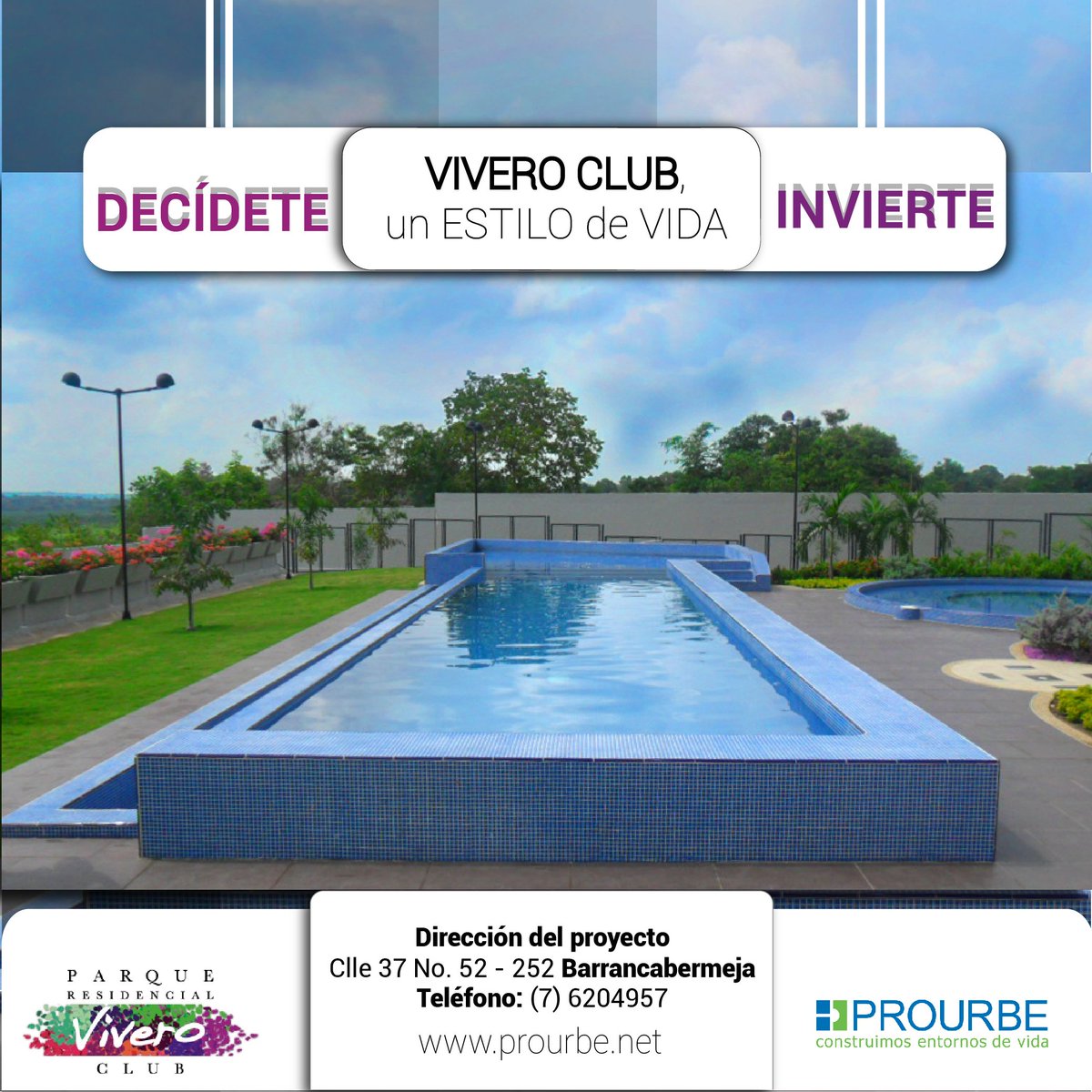 ProurbeSA's tweet photo. Disfruta de la mayor frescura rodeado de un ambiente natural, en esta deliciosa piscina del Proyecto Parque Residencial Vivero Club de Barrancabermeja, los mejores proyectos sólo @ProurbeSA  te los da. #Barrancabermeja #Frescuramaxima #Apartamentos #Apartamentosnuevos https://t.co/rGky3b9RGJ