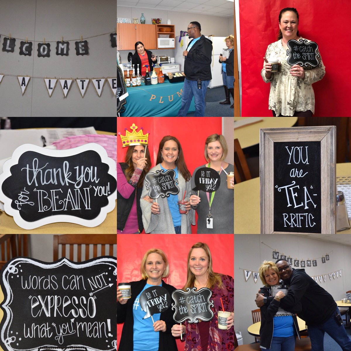 RobisonElemPTO's tweet photo. It’s such a “perk” to attend Robison, thank you to our amazing teachers and staff! We hope you enjoyed having your own personal baristas prepare your beverage of choice to “expresso”our gratitude for your hard work! #robisonspirit #catchthespirit ❤️☕️❤️☕️❤️ https://t.co/a7S05YWM9I