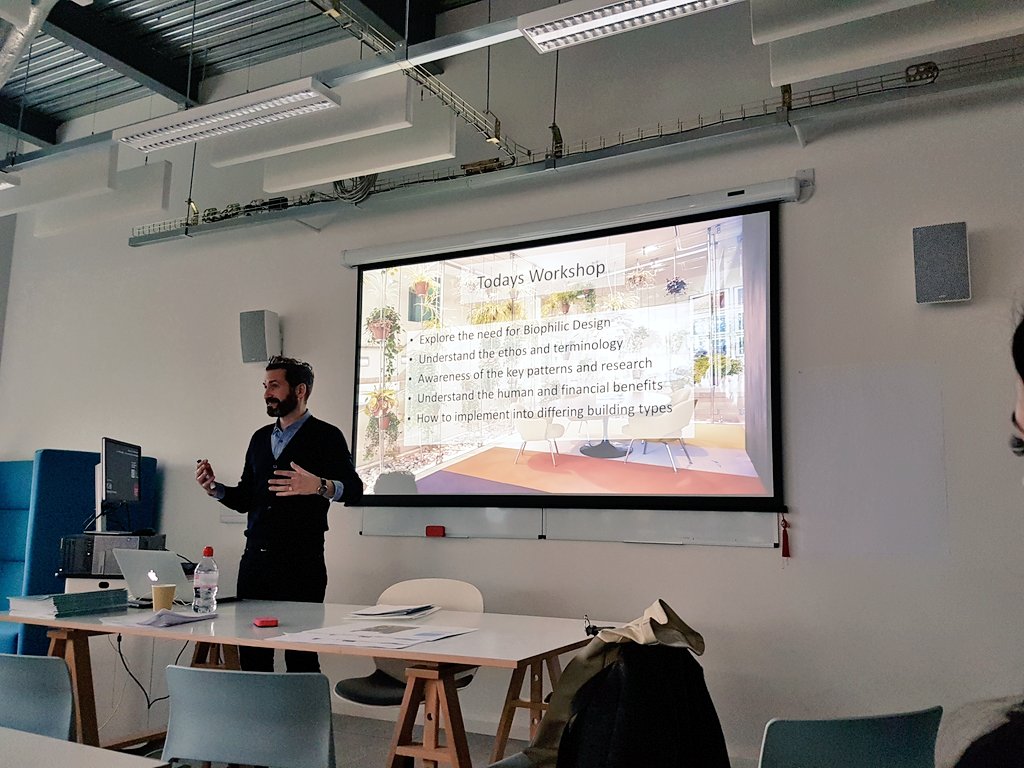 Thank you so much to @Oliver_Heath &amp; <a href="/KyleDarlington/">Kyle Darlington</a>  <a href="/MuraspecSabrina/">Sabrina</a> @BeckyParrishSW for a great workshop about Biophillic Interior Design #shuffle <a href="/interiorcardiff/">USW Interior Cardiff</a>