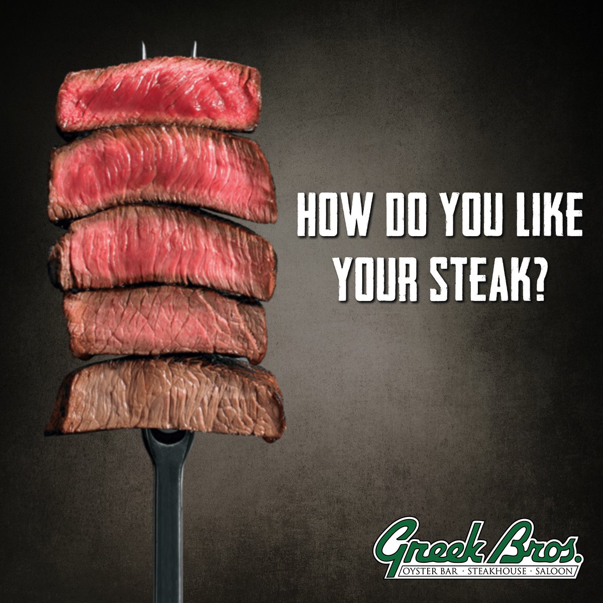 GreekBros's tweet photo. Medium rare, anyone? 🙋 #SteakNight #GoGreek #Steak #Rare #MediumRare #StillMooin' #Medium #MediumWell #Welldone https://t.co/YRybgpxMh7