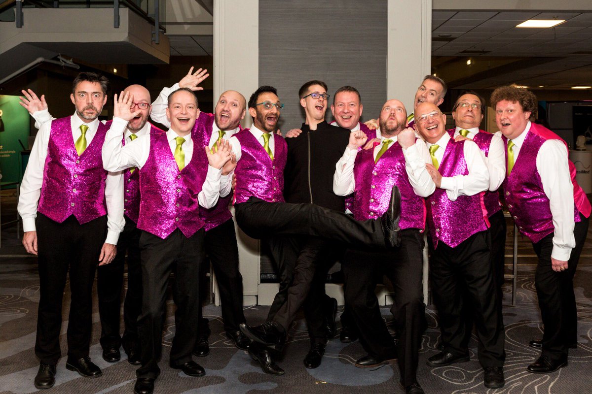 Great performance from the <a href="/BrightonGMC/">Brighton Gay Men's Chorus</a> at the Manufacturers Reception tonight! #artp2018