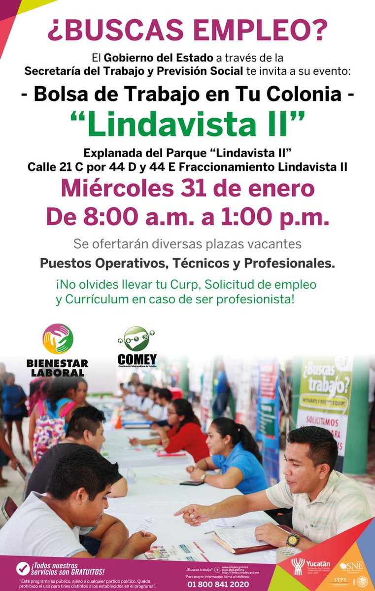 ImdutYucatan's tweet photo. El próximo miércoles 31 de enero te esperamos en la explanada del parque"Linda vista II"  #BolsaDeTrabajoEnTuColonia 💼📎📋 ofertando las vacantes de la zona. @GobYucatan y @STPSYUC te invitan! https://t.co/tUh6cEhPpY