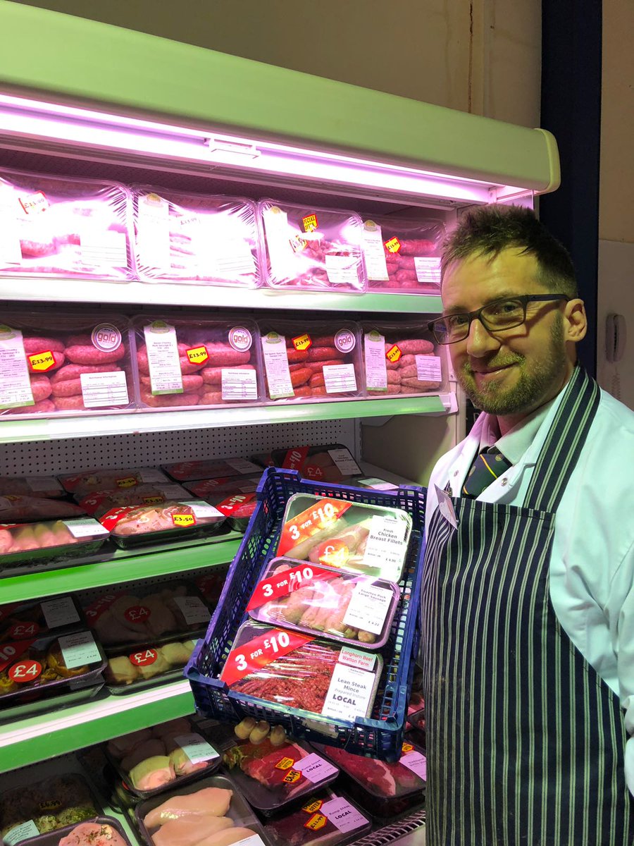 LloydMaunder's tweet photo. Our 3 for £10 deal is back on! Chicken Fillets, #Tiverton Sausages and local lean Steak Mince! #Butcher #ShopLocal #Halberton #FarmShop #DevonHour https://t.co/Zc18u6MLS6