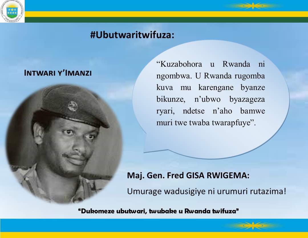 MirindiD's tweet photo. #Ubutwaritwifuza 
Major General Fred Gisa Rwigema; Umurage wadusigiye ni urumuri rutazima! https://t.co/x30npdgMUJ