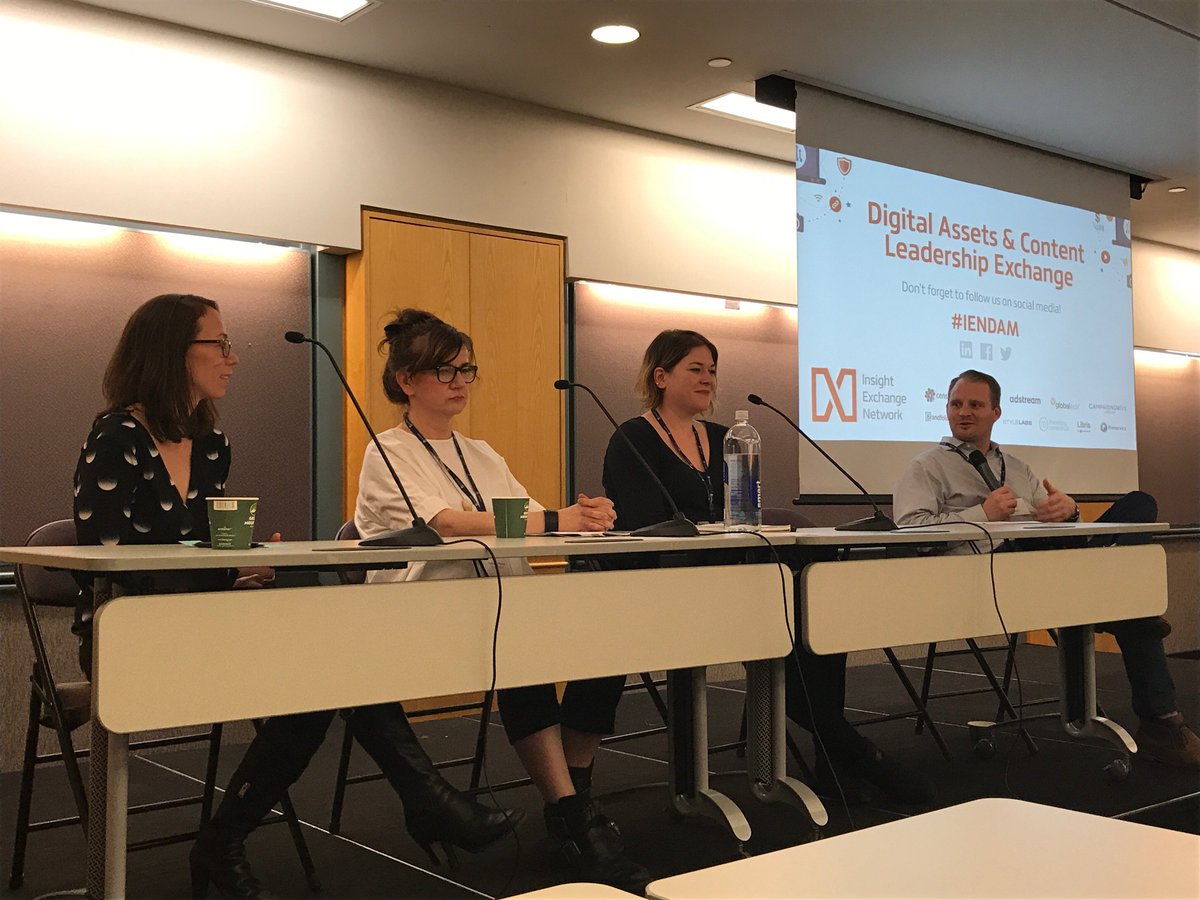 Widen's tweet photo. Natalie Daller is just taking the stage in the panel "Key Metrics to Analyze the Efficiency of Your DAM and Promote User Satisfaction" #IENDAM https://t.co/WYRgzDtyP6