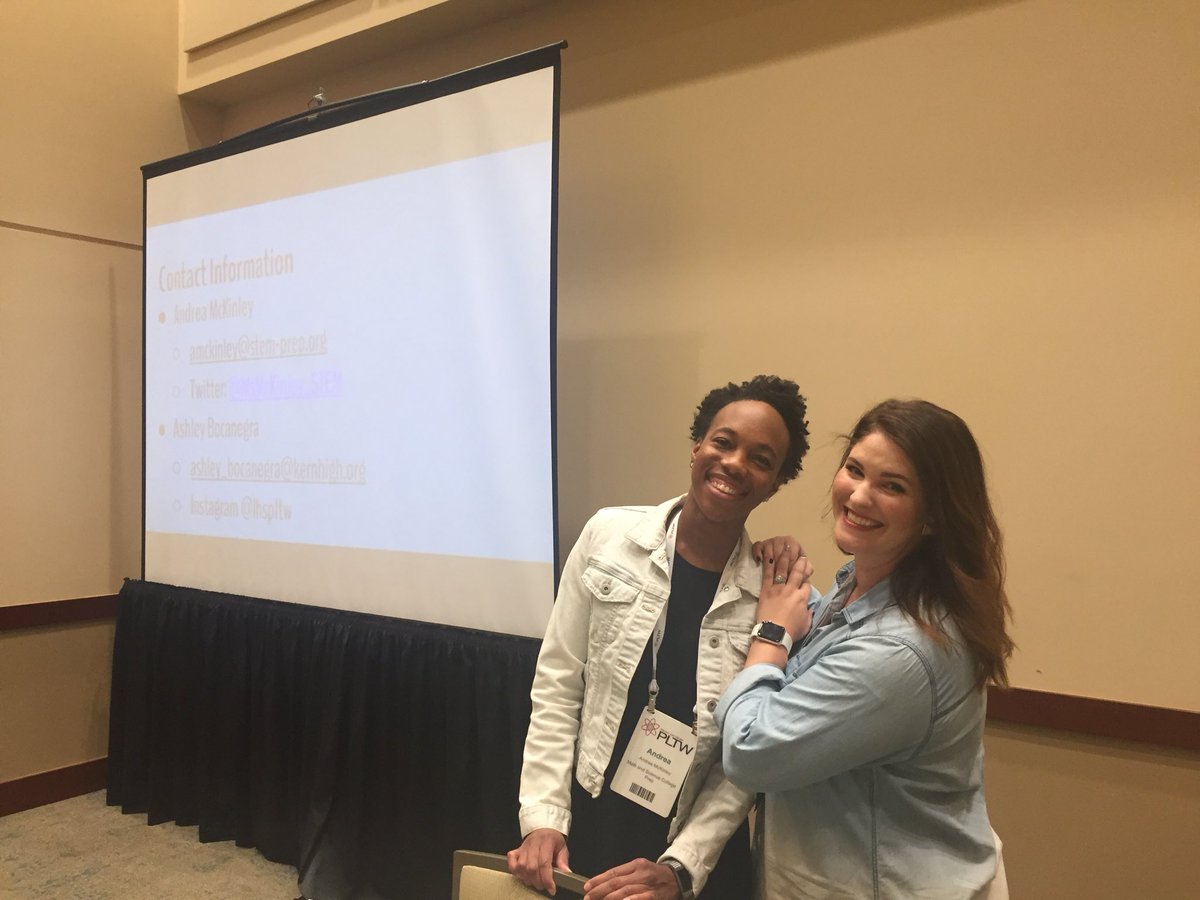 MsMcKinley_STEM's tweet photo. One of the best things about becoming a @PLTWorg teacher = making new friends for life! I met this one at PBS core training in 2015 and today we presented at the #PLTWCA conference together. Letβs definitely do it again, @MrsBocanegra84! https://t.co/xc4AzIIXXF