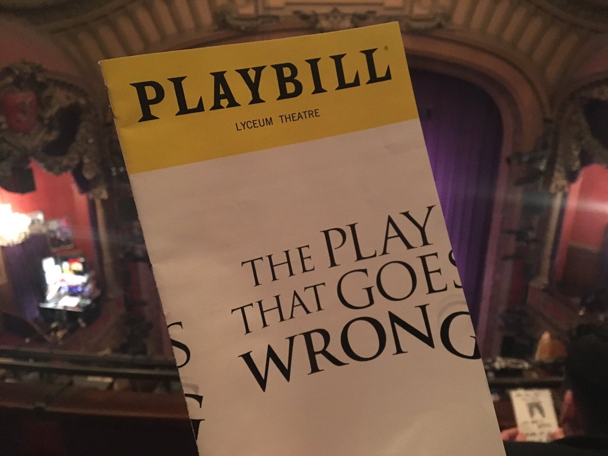 The perfect stress reliever after a job interview. HILARIOUS and made even better by the fact that an audience member felt the need to tell an actor where something was on stage and the actor reacted by telling her this isn't a game show, IT'S BROADWAY <a href="/BwayGoesWrong/">The Play That Goes Wrong on Broadway</a>