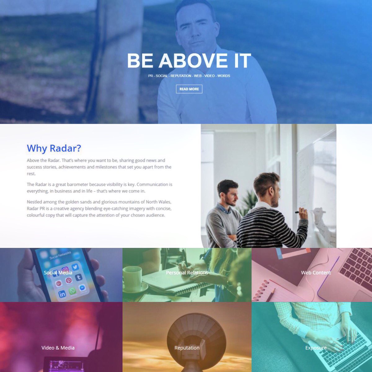 RadarforPR's tweet photo. New website from imminent North Wales PR agency @radarforPR. Please take a look.. putting finishing touches to it https://t.co/CRWZaB3XN4 #wrexhamhour https://t.co/gyMc8Endwp
