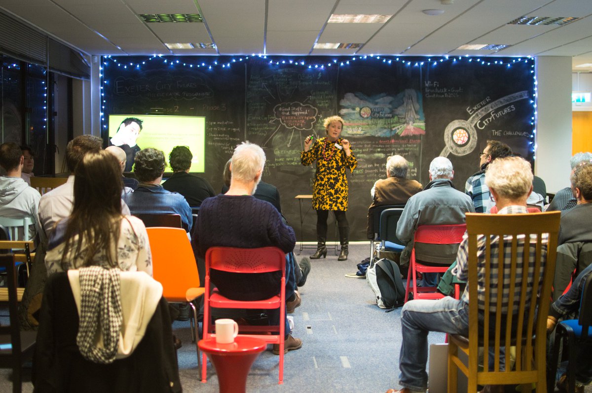 ExeCityFutures's tweet photo. .@ChloeUden gave a really passionate presentation on her new project: #Art and #Energy! Looking forward to seeing #art installations for #EnergySystems we can connect to!
#LowCarbon #Renewables #HappyCity #WinterConnect❄️ https://t.co/vn0fs4TWFE