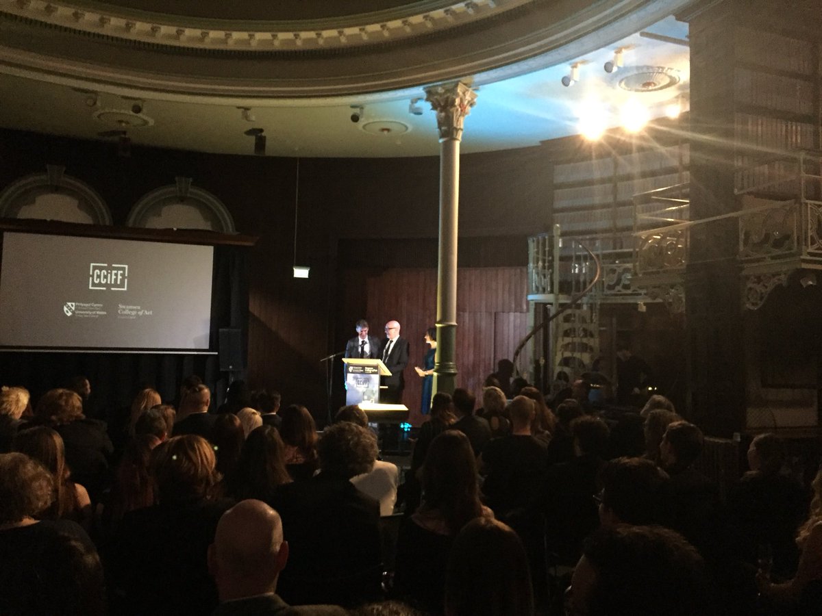 UWTSD's tweet photo. Best Foreign Language Film   @CopperCoastFilm 2018 goes to When The Night Comes. The award was presented by Tracey McNulty @SwanseaCouncil &amp; Daniel Greenway @ArtSwansea https://t.co/kmYpolI95Y