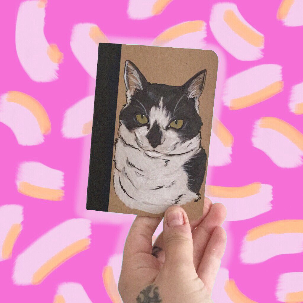 lovegemsville's tweet photo. Stationery needs? How about a bespoke notebook.....featuring your pets of course. https://t.co/BEJyUCCoC6 #art #illustration #sketchbook #catsoftwitter #cat #personalised #bespoke #etsy #custommade #handmade #HandmadeHour #stationery https://t.co/Mj3o5ffc7W