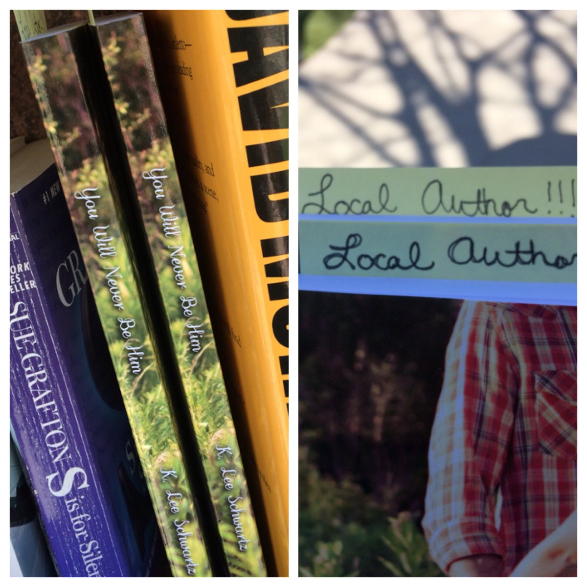 KLeeSchwartz's tweet photo. Today a couple copies of #YouWillNeverBeHim went in the #LittleFreeLibrary @WattersCreek 📚 hoping my post it notes grab reader’s attention! #debutnovel #yaromance #AllenTX #booksthatwillmakeyoucry https://t.co/ahqjvMYzr3