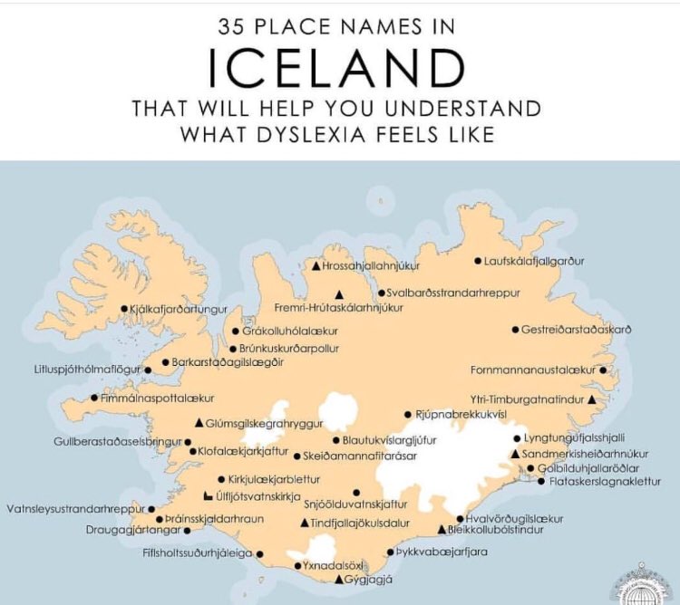 friendlyIceland's tweet photo. This is not a hoax. These are actual names of places in Iceland. https://t.co/DxreSQbG9L