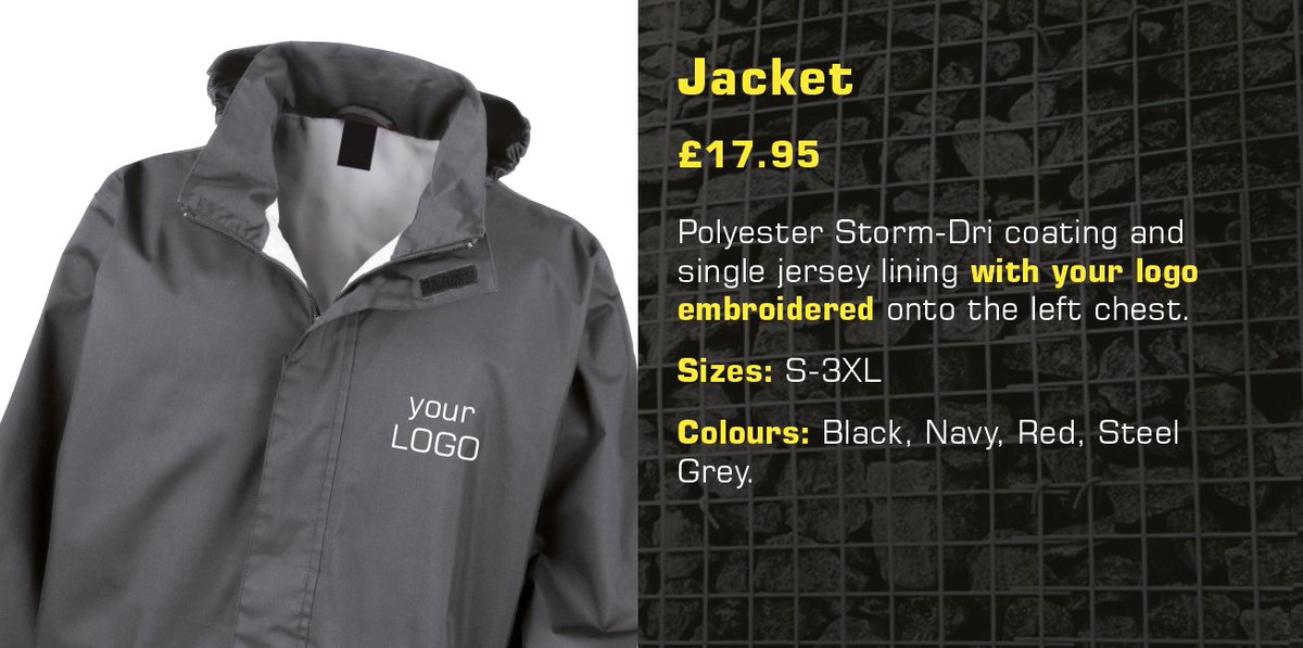 whitecube100's tweet photo. Great price on our jackets, embroidered or printed with your logo!! https://t.co/Tn64wox7Uj