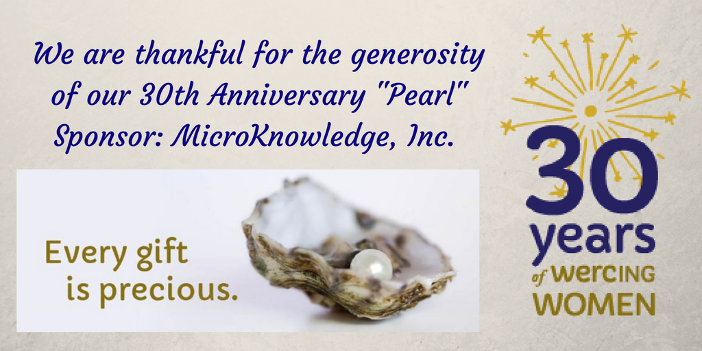 CDWERC's tweet photo. Many thanks to #MicroKnowledge and leaders, @Kpingelski & Lisa Ryan! Your generous gift will allow four women to receive training and job search services until they secure employment, and a lifetime of networking and support services. #CDWERC #30YearsWERC https://t.co/ssNfr7vuAw
