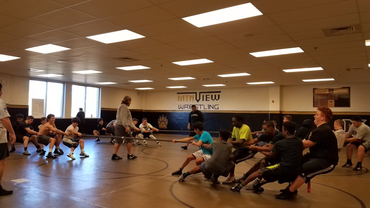 mvbearwrestling's tweet photo. A little added extra competition during practice today #hardworkandfun https://t.co/B30cP9DMVu