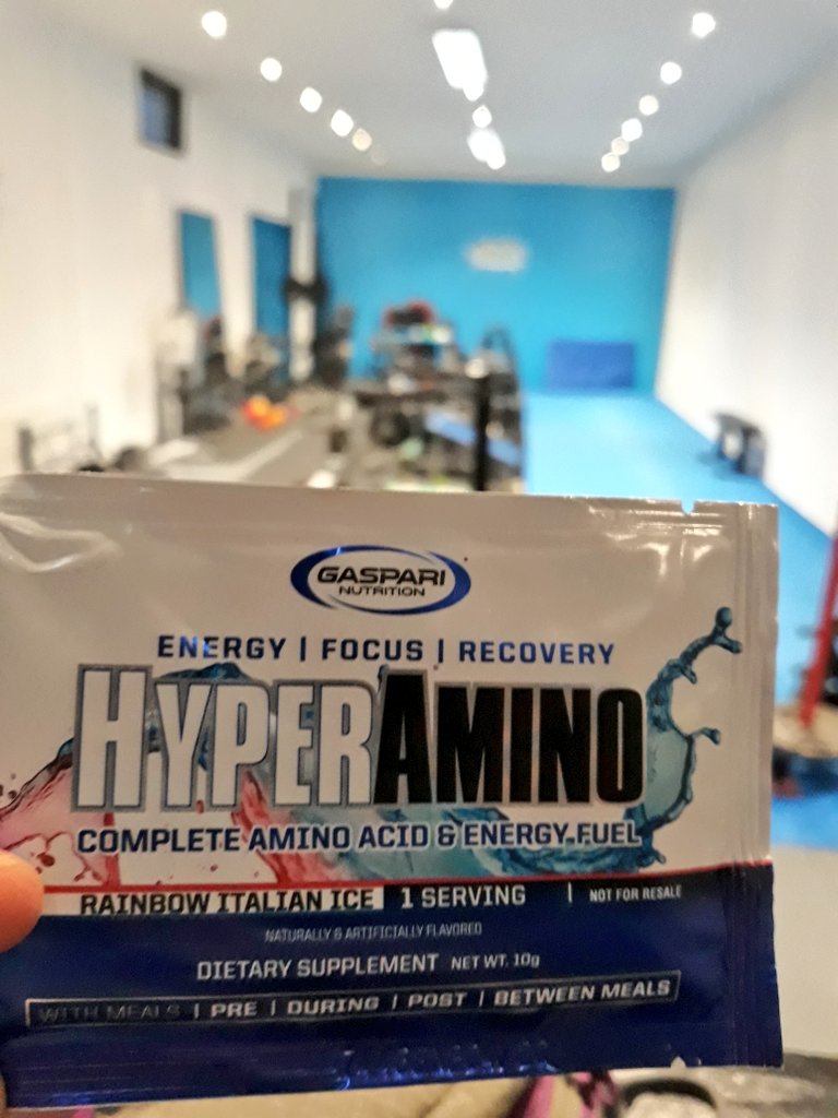 Rainbow Italian Ice <a href="/TeamGaspari/">Gaspari Nutrition</a> HyperAmino are the nicest aminos I've tried. Flavour is amazing, fuels my workouts with lots of energy and aids my recovery. Their gummy candy flavour is delicious too. Have you tried This? 😍😍😍