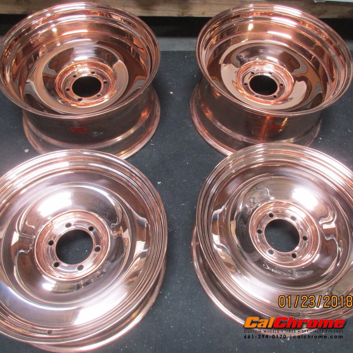 CalChromeWheel's tweet photo. Shipped yesterday! #copperwheels with NO #clearcoat Going for the #patina look as the copper oxidizes.  #goinggreen
For a #fleetside #pickup
#calchrome #yourhomeforchrome #thinkcalchrome #copperplated #rosegold #rosegoldwheels https://t.co/BxtZPYHJXF