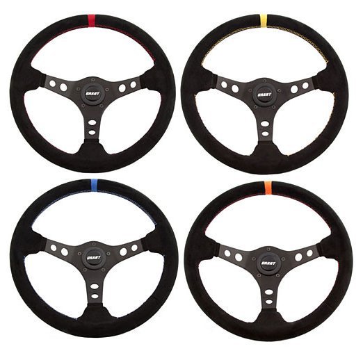 Race with a look and feel that you won't want to let go of #GrantSuedeSeries #RacingWheel #SteeringWheels
