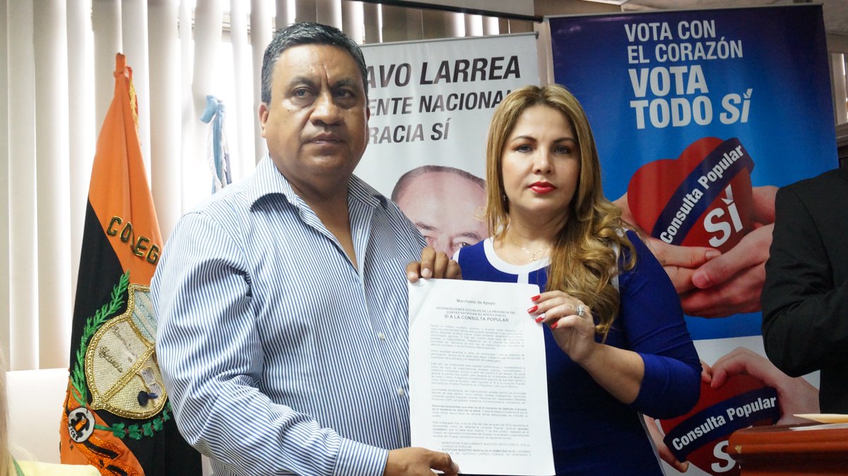YPromesa's tweet photo. @Lenin @marialevicuna hoy las Organizaciones del Guayas ratificamos nuestro apoyo por el SI A LA CONSULTA POPULAR. https://t.co/tyQMvCl5nk