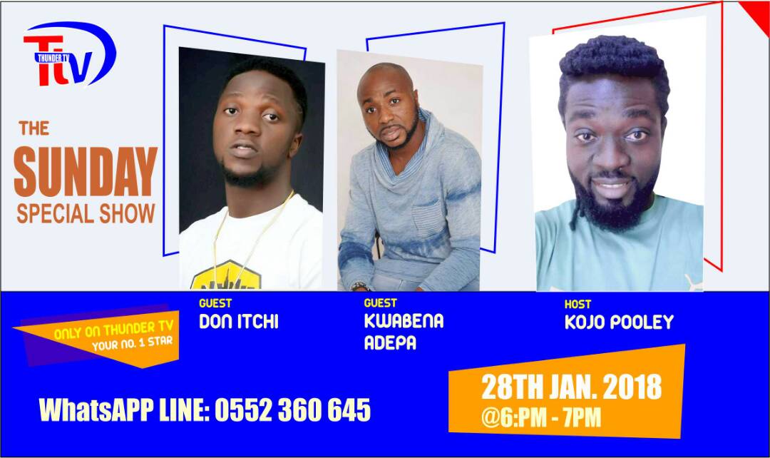 don_itchi's tweet photo. Going down this Sunday with Kojo Pooley on thunder TV #brainmax music #KwameLele#bridgetOtooba 1 TRYBENET https://t.co/LtEzK523NY
