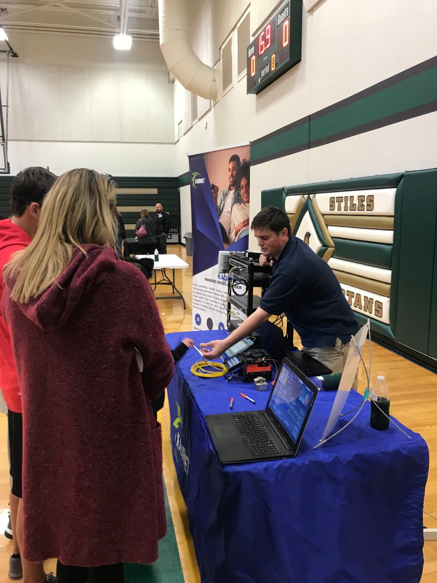 kadirnet_inc's tweet photo. Kadirnet @StilesSpartans had a great time at the career fair! It's always a pleasure meeting our future engineers and network analysts! Thanks to all the teachers (Kevin Miller) and all who participated.  We had a blast! @LeanderISD #1LISD @CCP_LISD @LeanderISD_SSS https://t.co/r4ttGWOSzV