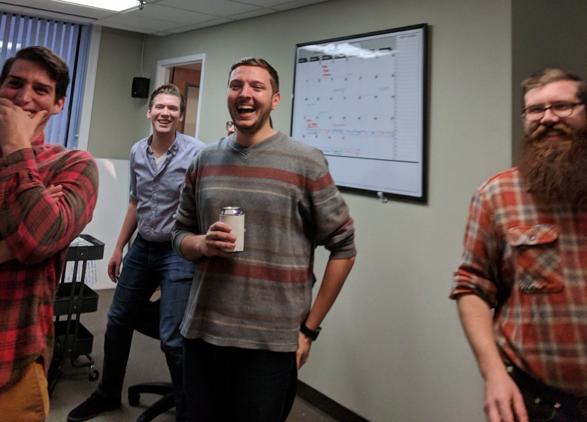 Blue_Magnet's tweet photo. Day 3 of #11DaysofBMI celebrated #WorkItWednesday with a game of pin-the-magnet on the hotel! Three spins in an office chair led the Blue Magneteers to dizzying destinations named for our departments. https://t.co/Em35e9xOZP