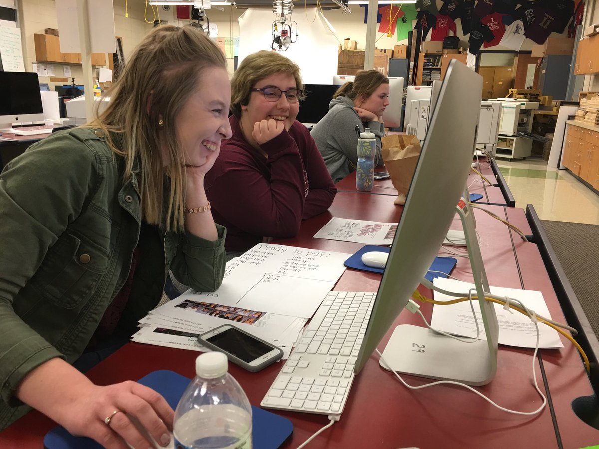 juranimal's tweet photo. @BCHS_Legend yearbook still smiling at 9:30pm on deadline night #walsworth #dedicated #only3left #curfewviolations https://t.co/dCjmIhom0T