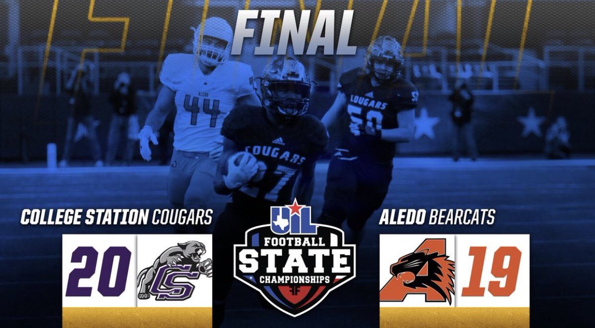 PrepNation_TV's tweet photo. #TXPrepStats: UIL Texas Teams That Won State After Losing Their 1st Game In #TXHSFB. 

Class #2AI: Mart 15-1
(Lexington 38-40)
Class #3AI: Rockdale 13-3
(West 24-42)
Class #5AI: Highland Park 15-1
(Rockwell 49-53)
Class #5AII: College Station 14-2
(West lake 28-35) https://t.co/o5NlK1UOl3