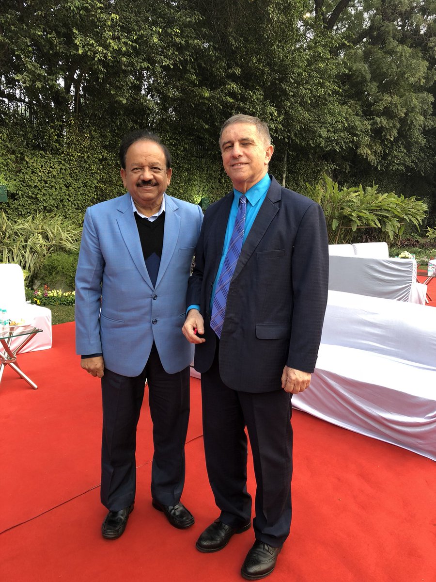 danielocarmon's tweet photo. Lovely meeting, as always, with Honorable #DST @IndiaDST Minister @drharshvardhan -celebrating the outcomes of @IsraeliPM @netanyahu visit #NetanyahuInIndia and thinking about the way forward in our #Science&Technology bilateral relations @Froim https://t.co/mLQlv0nq0C