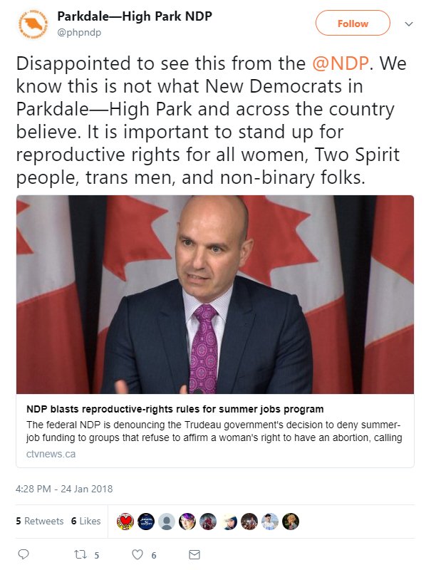 PMMackenzieKing's tweet image. The #NDP: "Because its 2018"